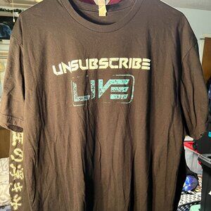 Unsubscribe LIVE Stolen Valor Tour Black Graphic Print Tee T-shirt SZ XL - RARE